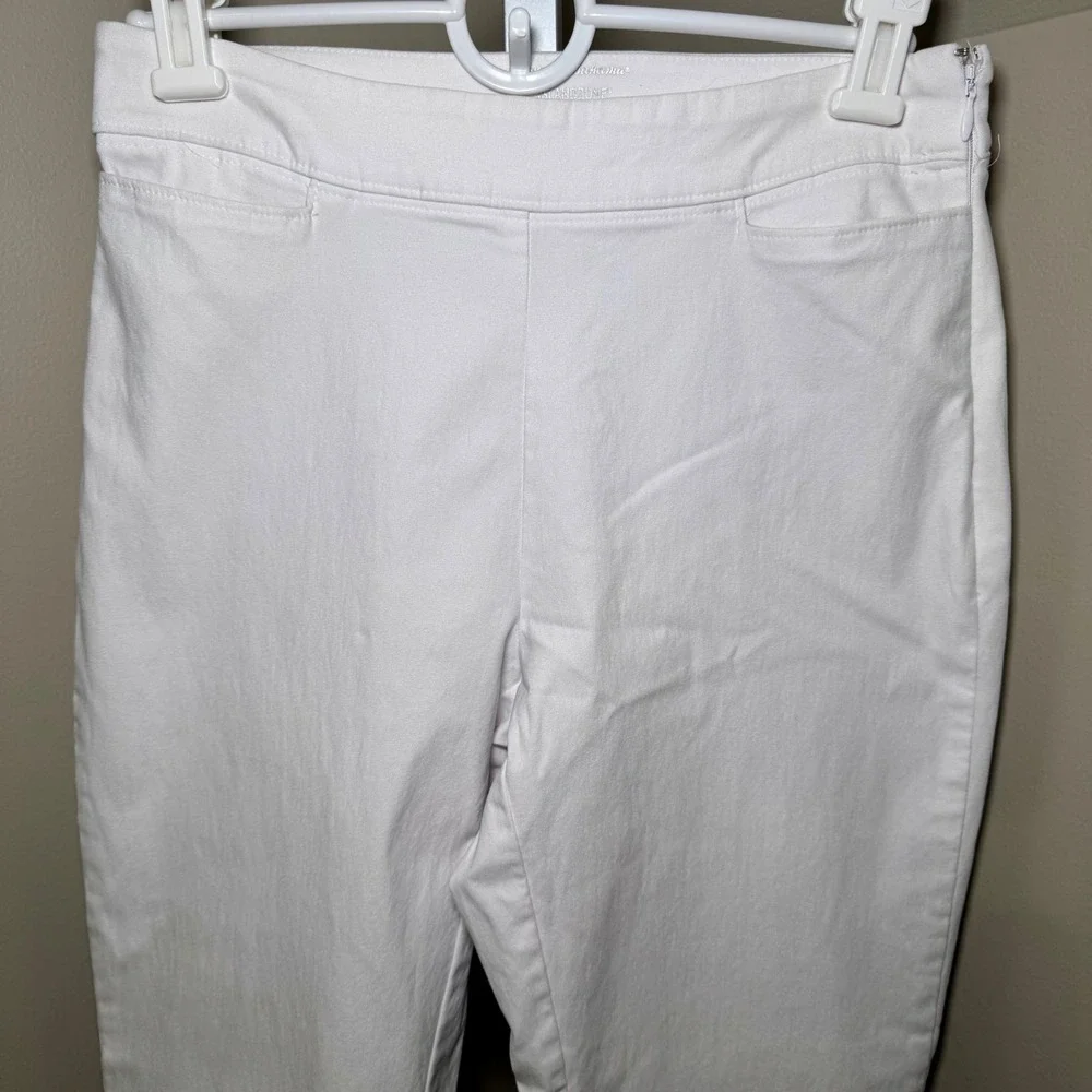 Tommy Bahama IslandZone White Ankle Pants Side Zip Stretch Trousers Womens‎ 2